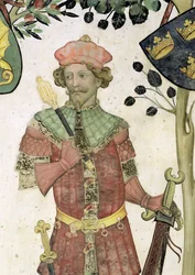 Devět hodných a devět hodných žen, detail Jidáše Makabejského, 1418-30